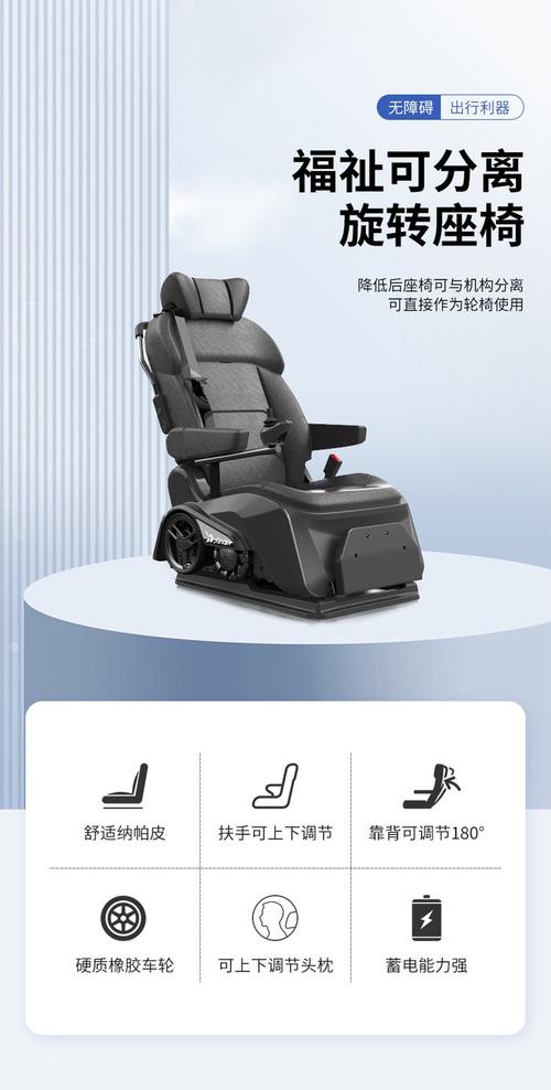 传祺m8腾势d9大通g10赛那gl8商务车suv升降残疾人汽车福祉座椅